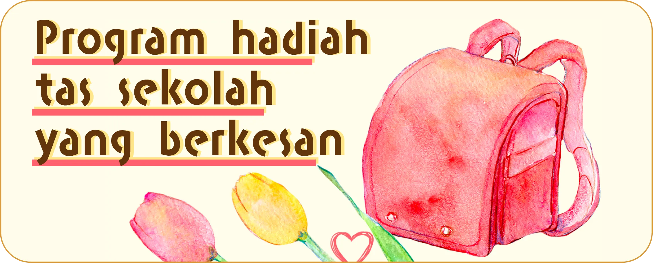 Mendukung kemandirian melalui kegiatan pemberian hadiah tas sekolah yang berkesan
