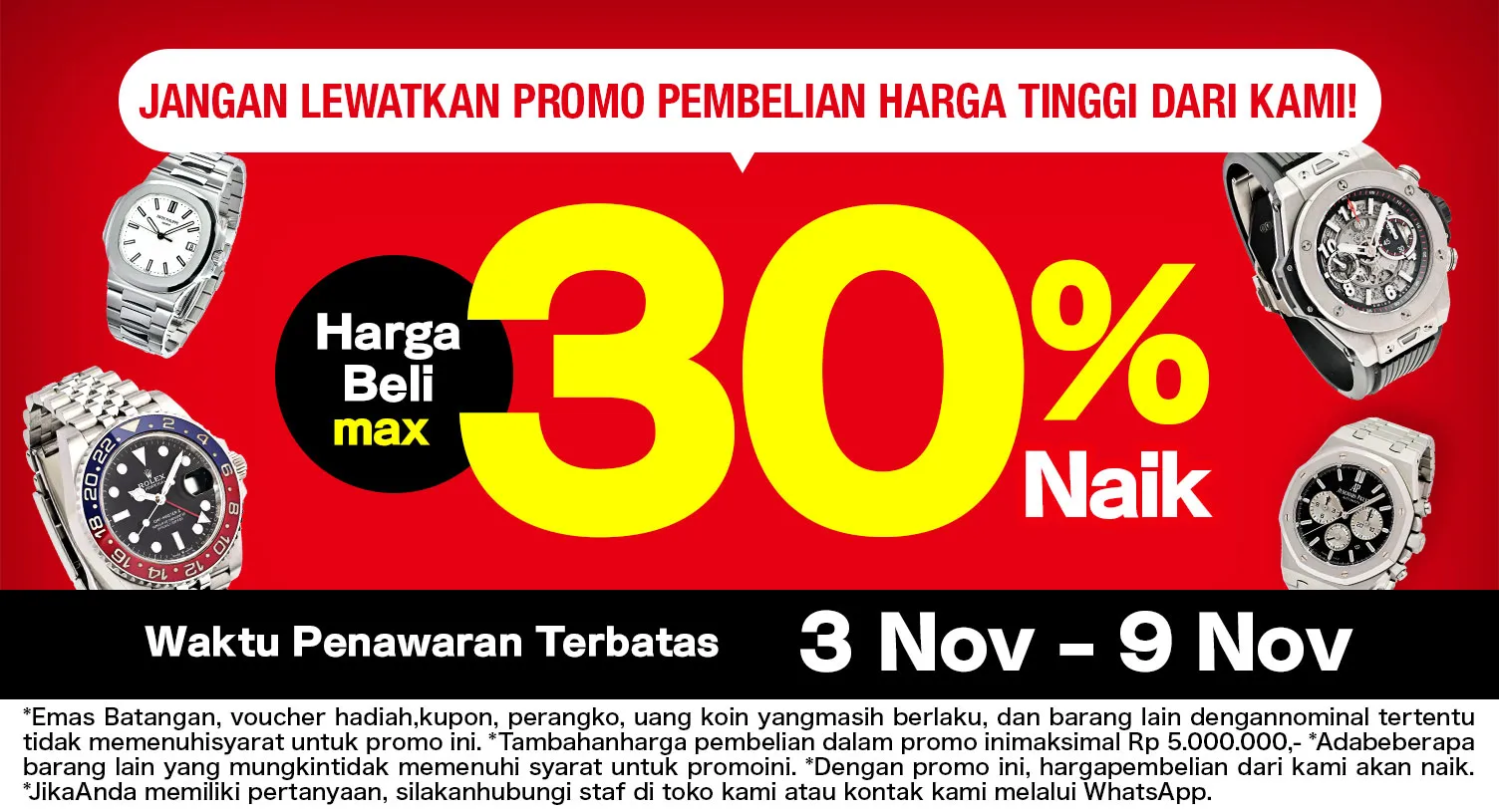 Promo pembelian item bernilai tinggi