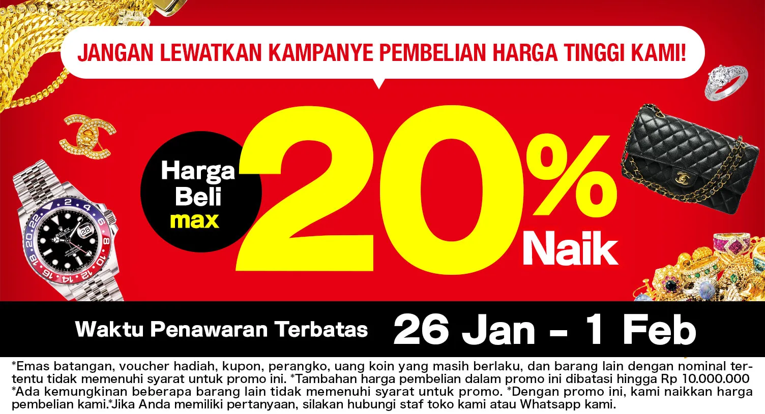 Promo pembelian item bernilai tinggi