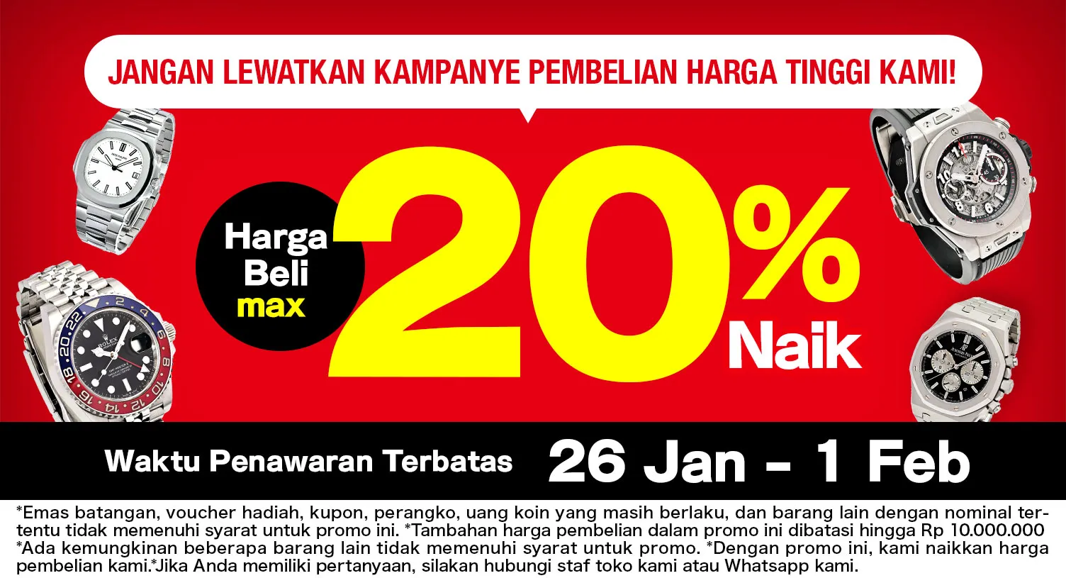 Promo pembelian item bernilai tinggi