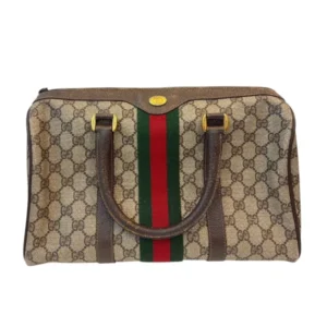 GUCCI GG Supreme Web Vintage Boston Bag