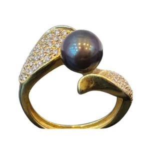 K18 Pearl Ring